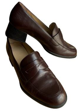 Bass Leather Healed Penny Loafers Brown Size 7